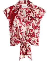Cinq À Sept - Mouwloze Blouse Met Bloemenprint - Lyst
