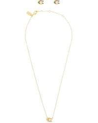 COACH - C Pearl Necklace (Set Of Two) - Lyst