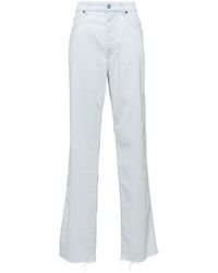 Miu Miu - High-waisted Wide-leg Jeans - Lyst