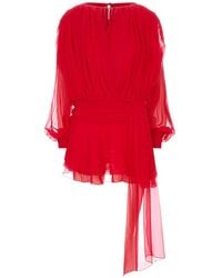 GIUSEPPE DI MORABITO - Draped Asymmetric-Hem Mini Dress - Lyst