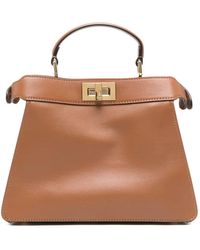Fendi - Small Peekaboo Iseeu Leather Tote Bag - Lyst