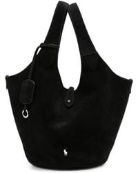 Polo Ralph Lauren - Logo-Embroidered Suede Tote Bag - Lyst