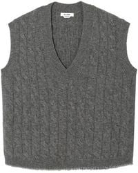 RE/DONE - Cable-Knit Cashmere Vest - Lyst