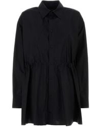 Balenciaga - Cotton Shirt Mini Dress - Lyst