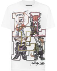 Philipp Plein - College Animals Outline T-Shirt - Lyst