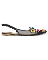 Pace - Ava Floral-Embellished Ballet Flats - Lyst