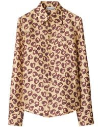 Burberry - Blouse Met Paisley-Print - Lyst