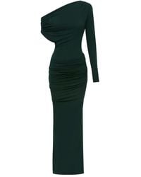 Alex Perry - Asymmetric Draped Maxi Dress - Lyst