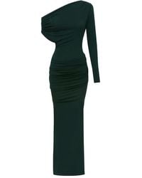 Alex Perry - Asymmetric Draped Maxi Dress - Lyst