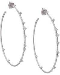 Mattia Cielo - 18Kt Diamond Hoop Earrings - Lyst