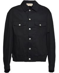 Marni - Denim Jack Met Knopen - Lyst