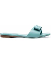 Ferragamo - Sandals Clear Blue - Lyst
