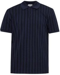 Versace - Jacquard Cotton Piqué Polo Shirt - Lyst