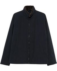 Herno - Shearling-Collar Raglan-Sleeve Jacket - Lyst