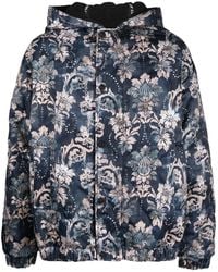 Versace Jeans Couture - Floral-Print Padded Jacket - Lyst