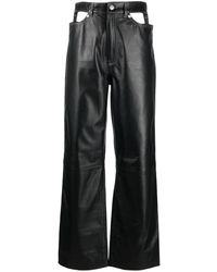 Manokhi - Pantalon ample en cuir à découpes - Lyst