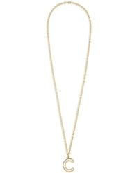 Roxanne Assoulin - Big Puffy Initial Necklace - Lyst