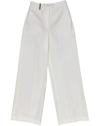 Peserico - Wide-Leg Concealed-Fastening Trousers - Lyst