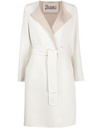 Herno Manteau à taille nouée - Blanc