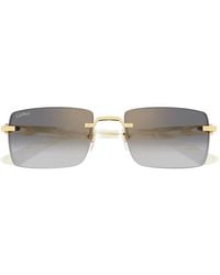 Cartier - Rectangle-Frame Sunglasses - Lyst