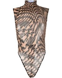 Mugler - Body con estrella estampada - Lyst