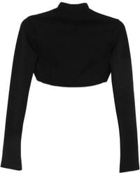 Mugler - Cut-Out Cropped Top - Lyst