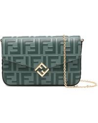 Fendi - FF Diamonds Clutch mit Klappe - Lyst