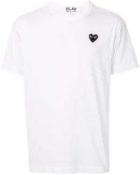 COMME DES GARÇONS PLAY - T-Shirt mit Logo-Stickerei - Lyst