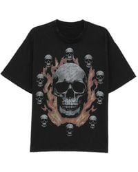 WARMAN - Skull Printed T-Shirt - Lyst