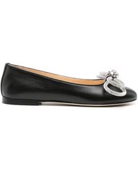 Mach & Mach - Double Bow Leather Ballerina Shoes - Lyst