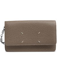 Maison Margiela - Four-Stitch Grained Leather Wallet - Lyst