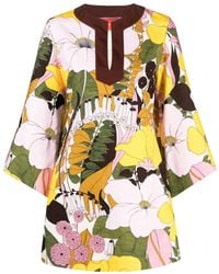 La DoubleJ - The Kaftan Mini フローラル ドレス - Lyst