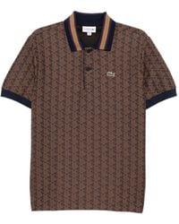Lacoste - Polo À Logo En Jacquard - Lyst