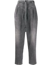 Pinko ベルテッド クロップドジーンズ - グレー