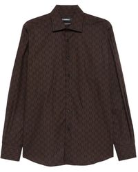 KARL LAGERFELD - Monogram-Print Button-Down Shirt - Lyst