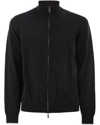 Peserico - Fine-Knit Wool Zip-Up Cardigan - Lyst