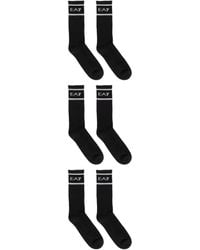 EA7 - Logo-Knit Socks (Set Of Three) - Lyst