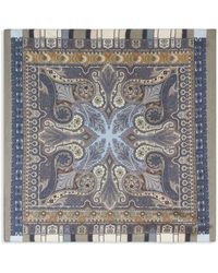 Etro - Abstract Print Silk Pocket Square - Lyst