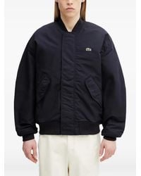 Lacoste - Bomberjacke Mit Logo-Patch - Lyst