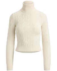 Polo Ralph Lauren - Cable-Knit Roll-Neck Sweater - Lyst