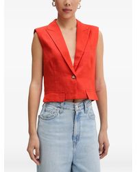 ViCOLO - Padded-Shoulder Notched-Lapels Vest - Lyst