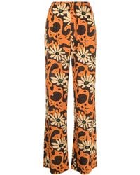 Nanushka - Broek Met Bloemenprint - Lyst
