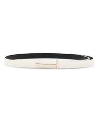 Tom Ford - Ceinture Slim T En Cuir Spazzolato - Lyst