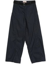 Plan C - Belted Panelled Trousers - Lyst