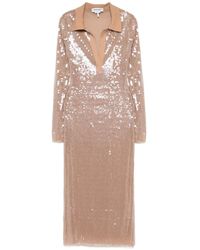 Monse - Robe Mi-Longue À Détails En Résille - Lyst