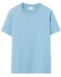 Burberry - T-shirt Met Geborduurd Logo - Lyst