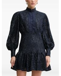 Bardot - Remy Sequin-Embellished Ruffled-Detail Mini Dress - Lyst
