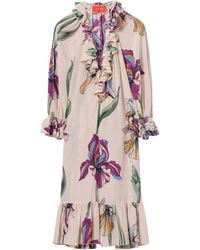 La DoubleJ - Jude Floral-Print Midi Dress - Lyst