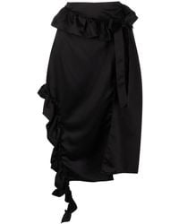 ROKH - Midi-Rok Met Ruches - Lyst