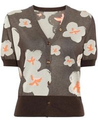 JNBY - Floral Intarsia-Knit Cotton-Blend Cardigan - Lyst